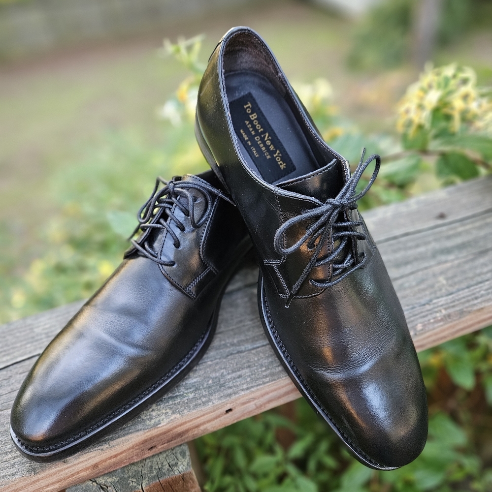 To Boot New York Men's Brampton Black Leather Dress Shoes Size 10